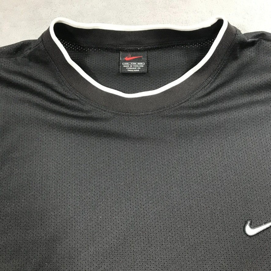 Vintage Nike Shirt Men's 2XL XXL Black Mesh Short Sleeve 90s Tee Sports Hip Hop thumbnail 4