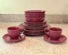 Claret wine FIESTA WARE dinnerware set  16 piece set dinner plate, bowl, mug