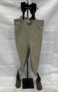 Cabela's Dry-Plus Bootfoot Chest Waders Size 11 Fishing Hunting Breathable Tan