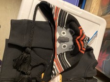 Columbia Kohala Bear Kids Winter Hat. Black Gray Orange. Super Comfy