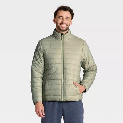 Men's Lightweight Puffer Jacket - Goodfellow & Co Light Green L
