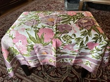 DELICATE Silk Women  s Scarf In Pink W A Floral Design 34/34 inches square new
