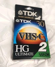 NEW SEALED 2 Pk TDK TC-30HGL2 VHSC HG Ultimate Camcorder Tape VHS-C Ty60
