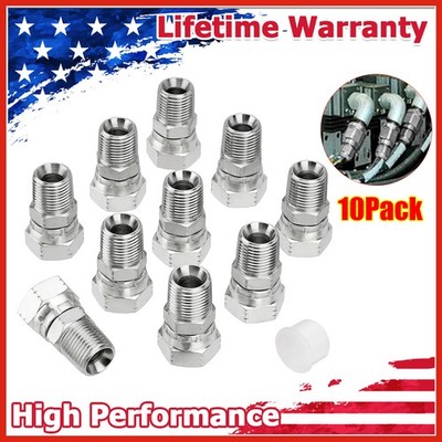 10 Pack Hydraulic Hose Swivel Fittings: 1/2'' NPSM Female x 1/2'' NPTF Male Thread