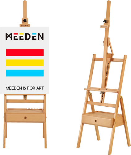 Forward Tilt Studio H-Frame Easel with Art Supply Storage Drawer ...