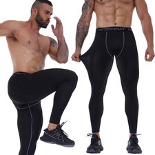 Men Compression Pants Base Layer Long Tight Leggings Pants Gym Workout Running