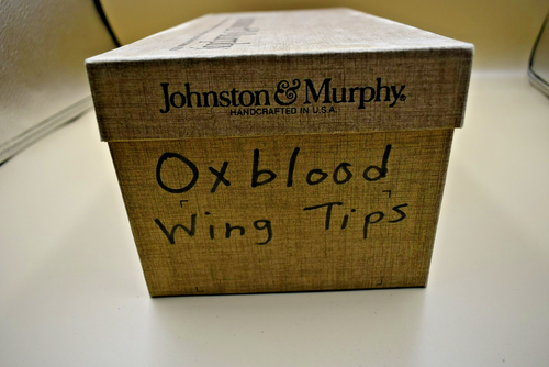 Johnston & Murphy Mens Oxblood Wing Tips 12D - Picture 3 of 11