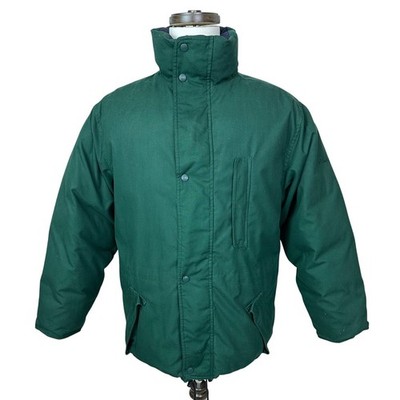 Eddie Bauer Men's Medium Green Goose Down Puffer Ski Snow Jacket Insulated