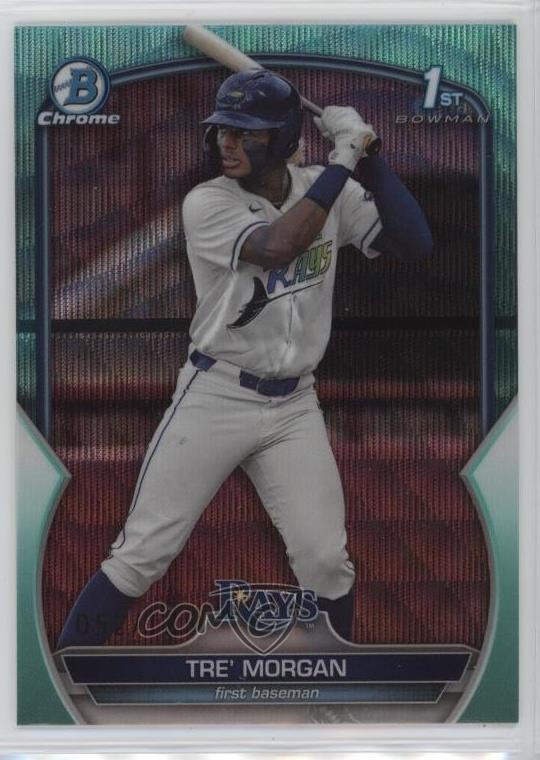 2023 Bowman Draft Chrome Aqua Wave Refractor 52/125 Tre' Morgan #BDC-199 1m2n
