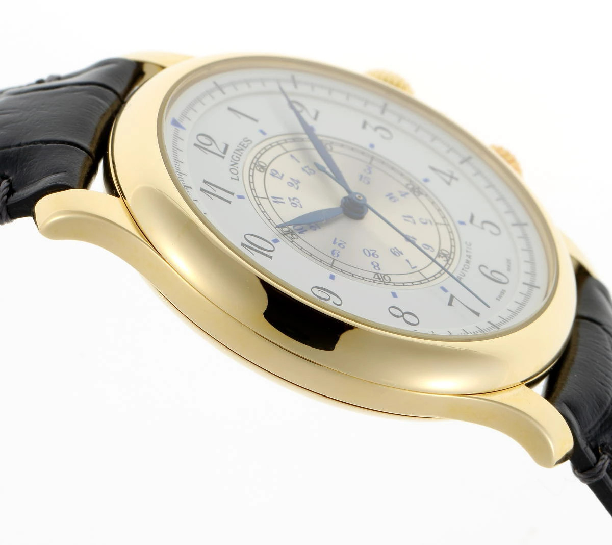 Longines Wims L2.605.6 18K Yellow Gold 38.5mm White / Silver Dial Men's #HIW051 image 6