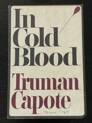#ad Truman Capote Signed In Cold Blood Book Cover JSA LOA Cut Author $399.99