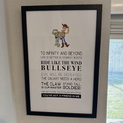 Disney Pixar Toy Story You ve Got A Friend In Me Wall Art Woody & Buzz