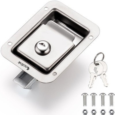 Truck Tool Box Lock Replacement kit, 304 Stainless Steel Locking Paddle Latch...