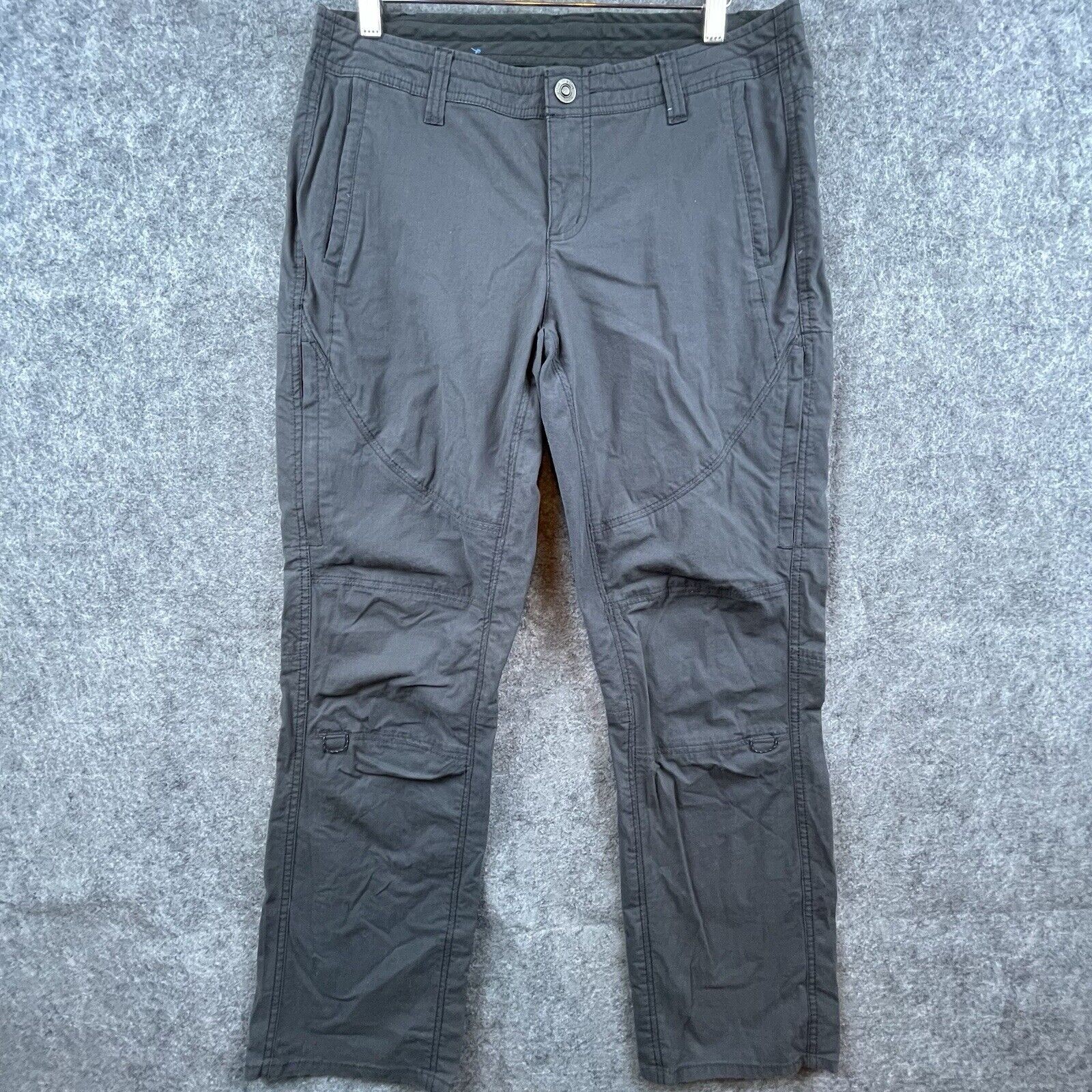 Kuhl Womens Size 10 Short Grey Technical Hiking Pants for Outdoor Adventures
