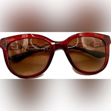 NWOT Authentic Versace Beautiful Sunglasses, Red Frames, Never Used 
