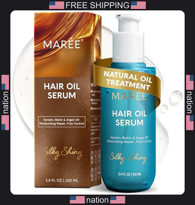 MAREE Hair Oil for Frizzy Hair with Argan Oil, Keratin & Biotin ? Hair Serum