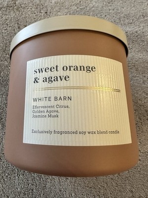 SWEET ORANGE & AGAVE CANDLE LARGE 14.5oz 3 wick Bath Body Works SOY WAX With Lid