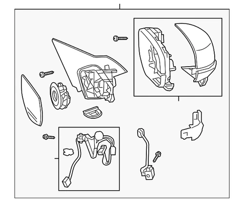 Genuine Honda Mirror Assembly 76200-T2G-A42ZA