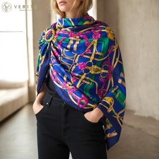 RARE VINTAGE HERMES Silk Scarf "Grand Manege" Carre 90 by Henri d'Origny