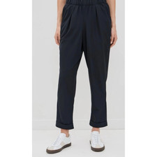 Varley Alana Slim Tapered Cuff Pants Womens M Black Stretch Travel 27"
