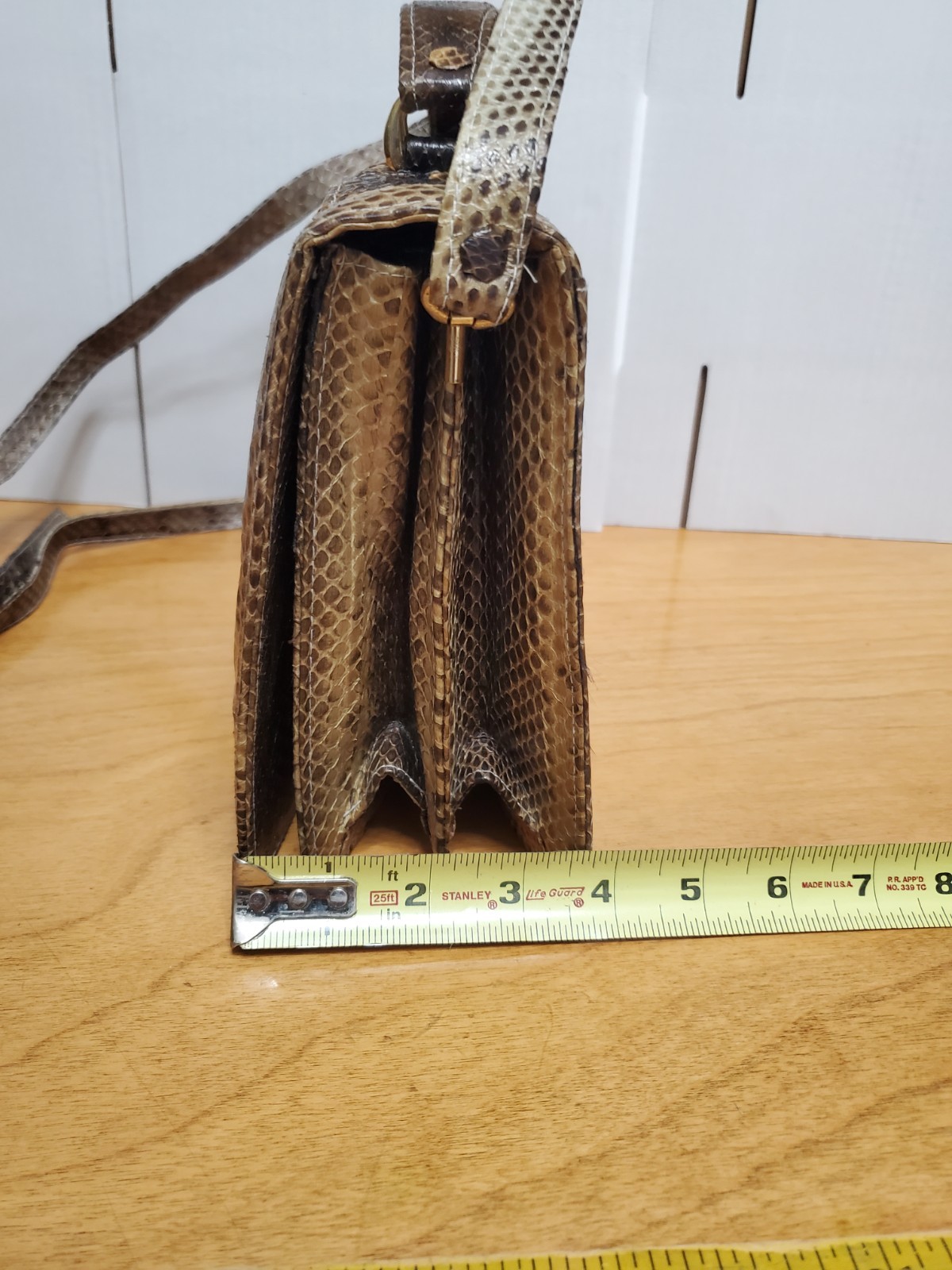 Python Snakeskin Satchel/Messenger Luxury exotic … - image 11