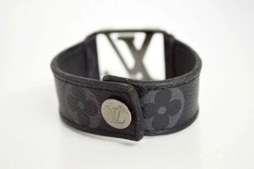 ルイヴィトン ブラスレ ハッケンハイム ブラック モノグラム M6295 Hockenheim Bracelet Monogram Eclipse Canvas - Men - Fashion