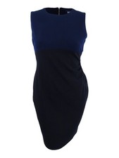 Tommy Hilfiger Women's Colorblocked Sheath Dress (12, Midnight/Black)