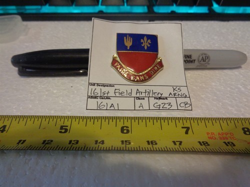 161st Field Artillery G23 Unidad Cresta, DI, DUI (DIBUJO #M17)