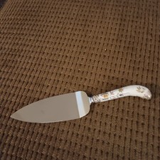 Stainless Steel Sheffield England Cake Knife Floral Wedding Pattern