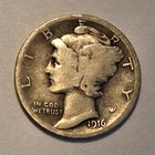 Very Good 1916 P Nicer Low Mintage Mercury Dime