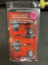 Grover 142C4 Vintage Bass Tuners 4 In line set - Chrome