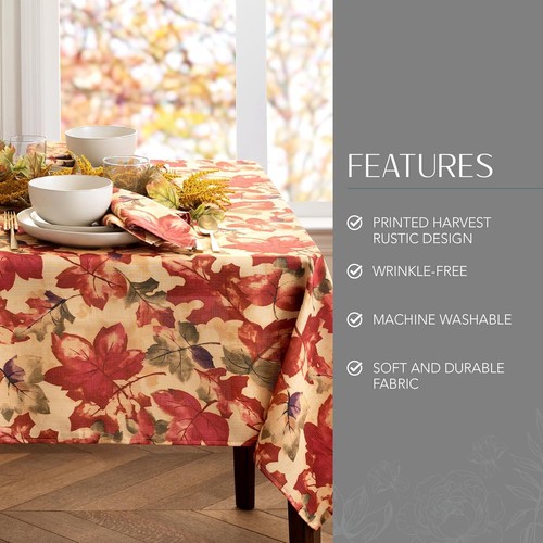 Elrene Home Fashions 102" x 60" (Rectangular), Harvest Festival - Picture 3 of 7