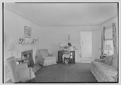 Photo:D.S. Schaab, residence in Pearl River, New York. Living room I