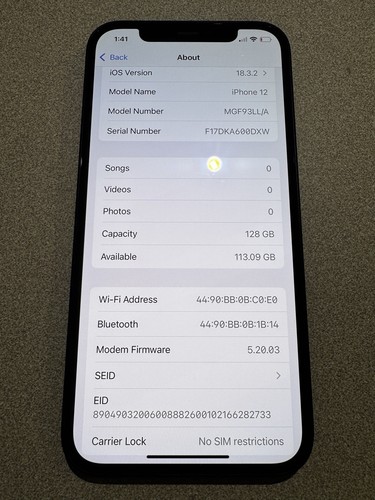 Apple iPhone 12 unlocked 64gb used, good condition, 5G capable smartphone