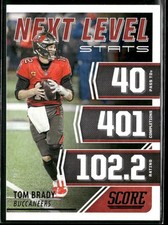 2021 Score #NL1 Tom Brady Next Level Stats Gold