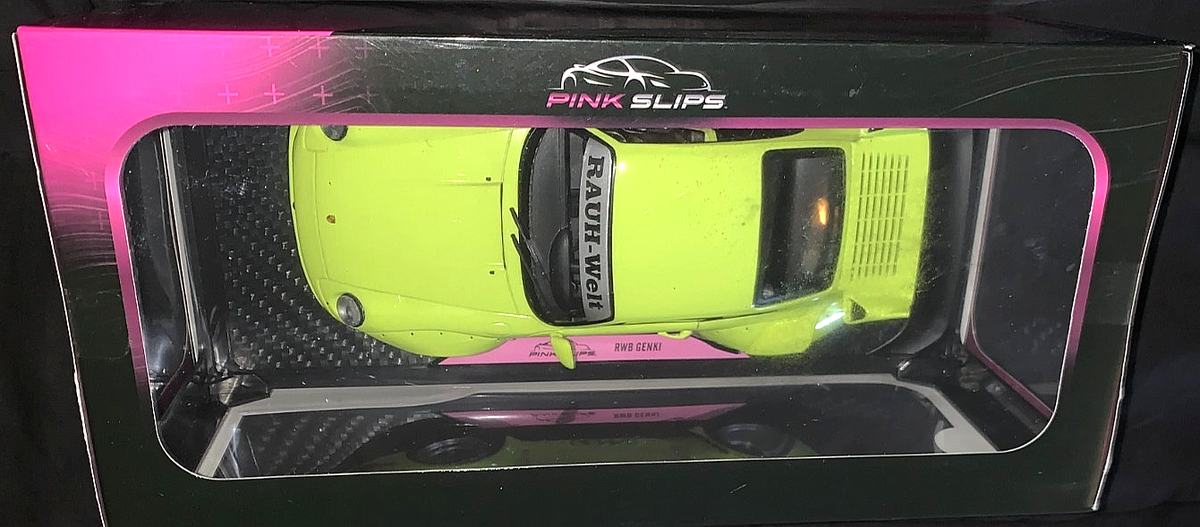 JADA 2025 1/18 DIE-CAST PINK SLIPS LIME GREEN PORSCHE RAUH-WELT