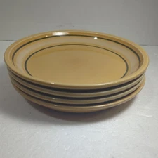 4  Stoney Hill Up Country  Yellowware 8” Stoneware Salad Plates