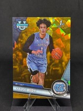 Zayden High 2023-24 1st Bowman Chrome Sapphire University Gold /50 #93 Tar Heels