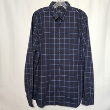 7 For All Mankind Men's Sz XL Button Down Long Sleeve Plaid Shirt Cotton New 