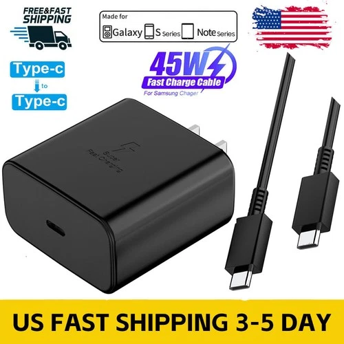 45w USB-C Type Super Fast Wall Charger 6FT Cable for Samsung Galaxy S24 S23 S22 - product listing photo