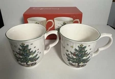 Nikko Coffee Mugs Happy Holidays Set of 2 Never Used