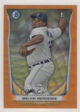 2014 Bowman Prospects Chrome Retail Orange Wave Refractor Melvin Mercedes fm0