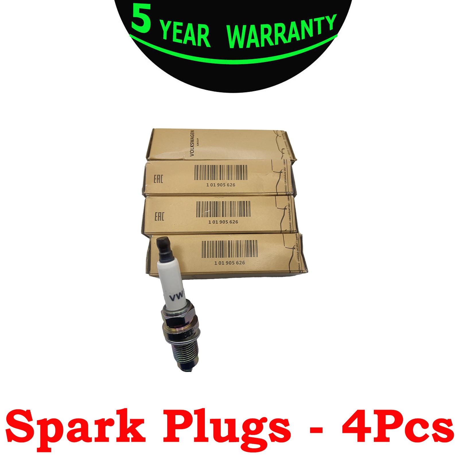 4x For ngk Spark Plug 101905626 Fits Audi A3 A1 8X1 8XF SEAT SKODA VW 1.2-1.4L