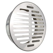 Dnyta 7in Floor Drain Cover, Stainless Steel Round Anti Blocking Round Grate