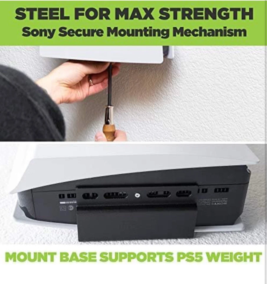 HIDEit PS5 Pro Bundle Wall Mounts for PS5 (Disc or Digital) & PS5 Controller - Image 3 of 4