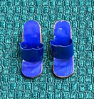 Vintage Barbie Pair of Blue and Brown Plastic Wedge Shoes - Pak and #1833 — photo 3