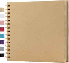 8 X 8 Inch DIY Scrapbook Album 40 Pages Hardcover Kraft Paper Scrap Photo Album