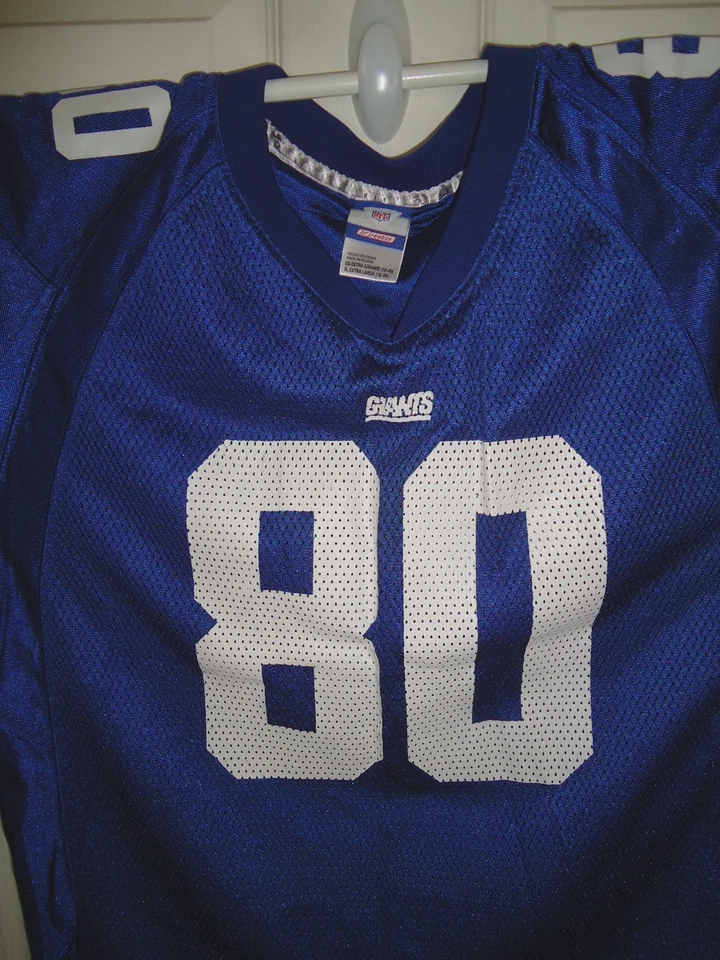 Camiseta deportiva juvenil de los New York Giants Jeremy Shockey #80 de colección Reebok On Field XL 18/20 Foto 3 de 4