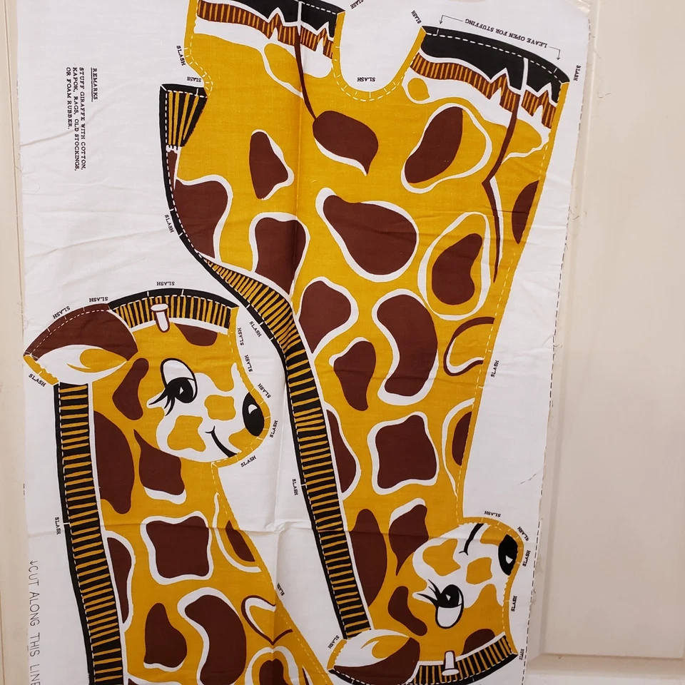 Panel de tela de almohada de jirafa vintage para almohada de 21" x 11" Foto 4 de 4