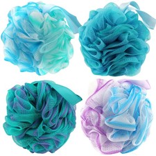 Bath Sponges Loofahs 70 Grams Large Size,4 Pack Shower Sponge Exfoliating Cle...